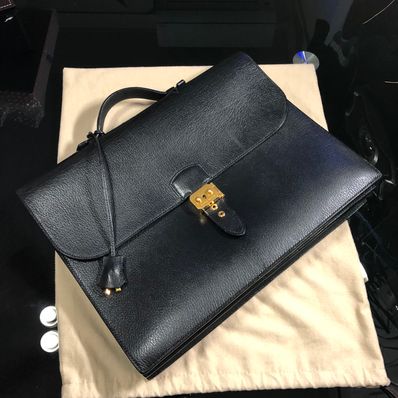 エルメス サックアデペッシュ38 ビジネス ブリーフケース シェーブル