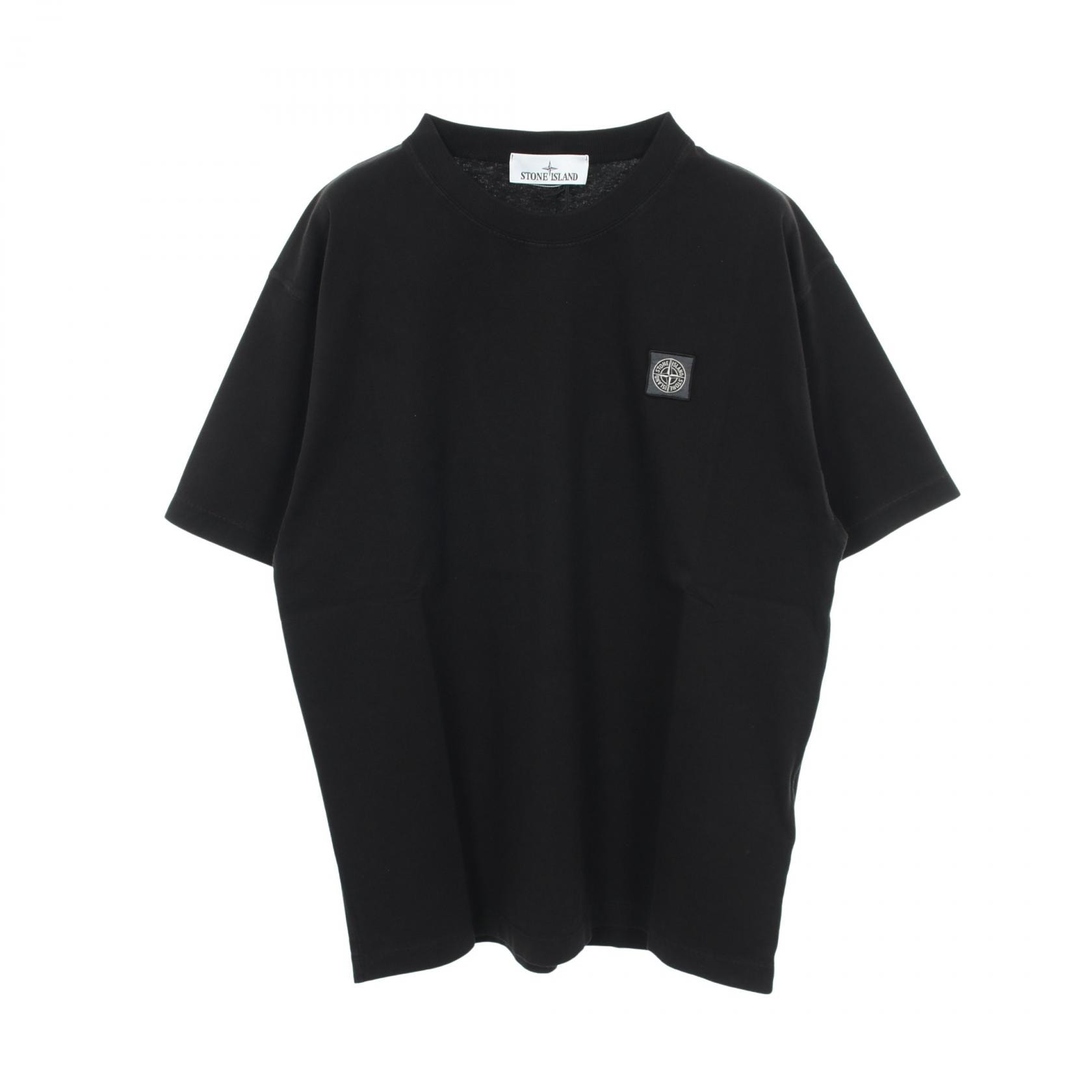 ストーンアイランド STONE ISLAND コンパスパッチ 半袖Tシャツ 衣料品 トップス コットン メンズ ブラック系 L1S152100030S0115V0 【新品】