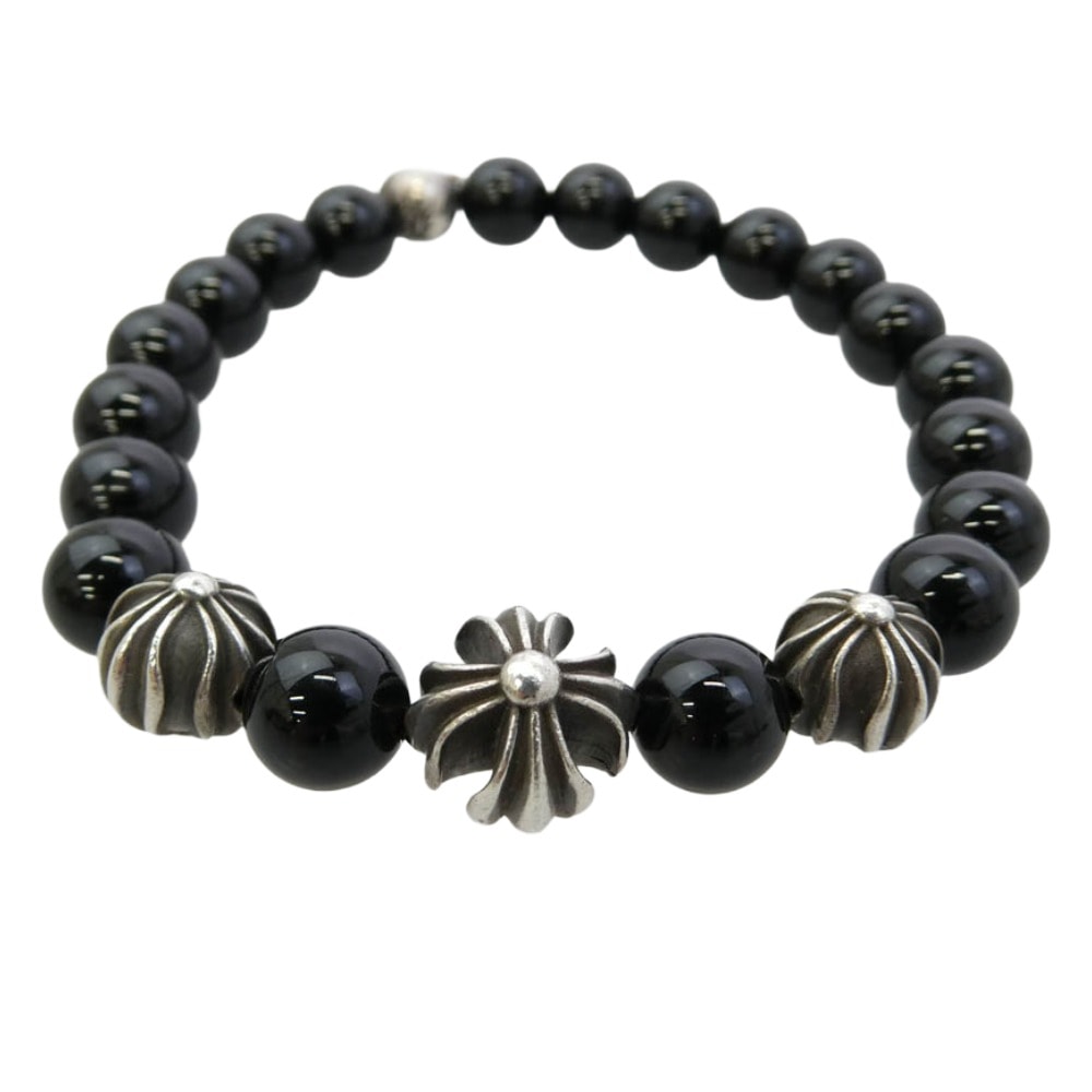 Chrome Hearts 8mm V13 Beads Bracelet "Black/Silver"