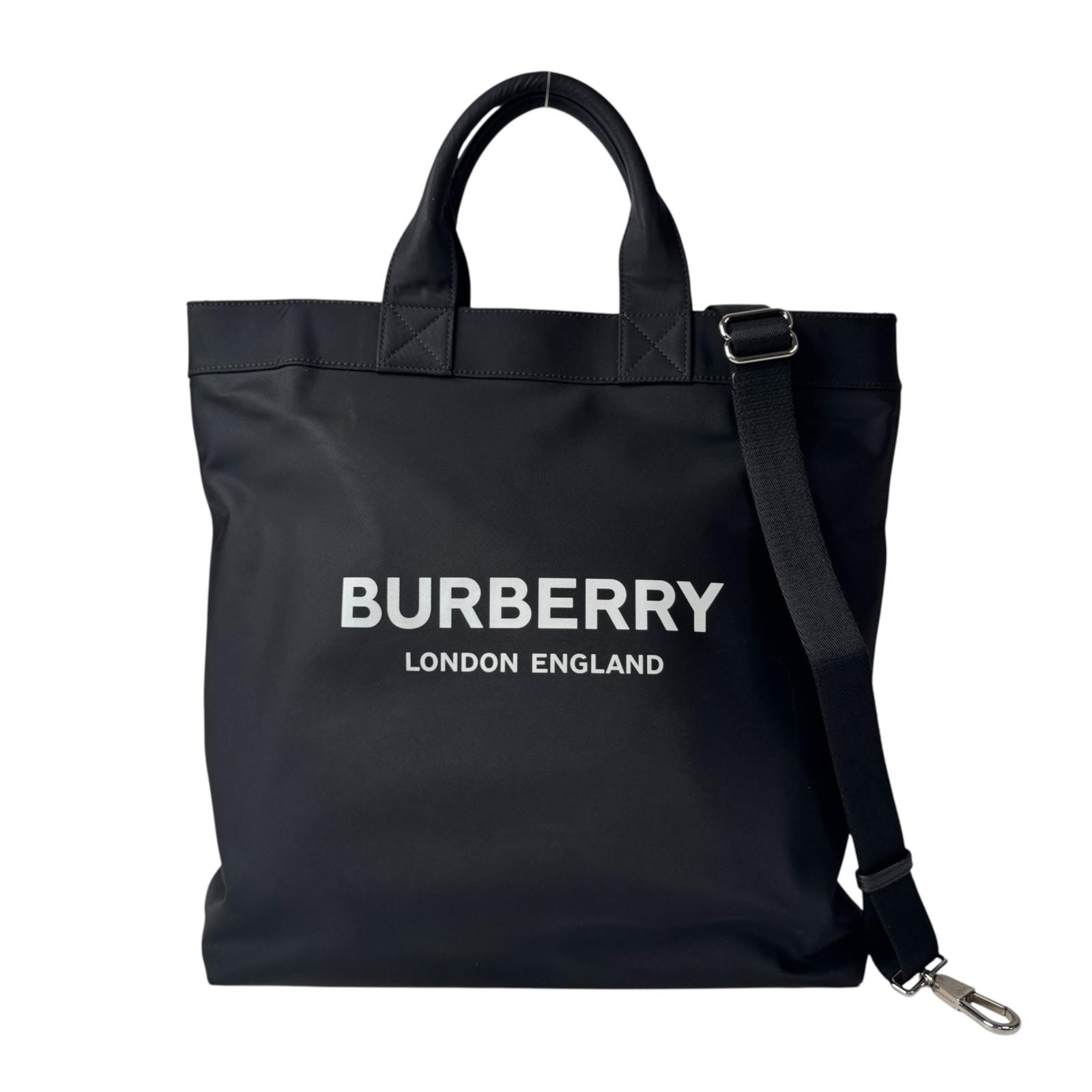 バーバリー BURBERRY アーティ アルティエ 2WAY トートバッグ ショルダーバッグ A4収納可 ナイロン 黒 斜めがけ クロスボディ 8026233 レディース