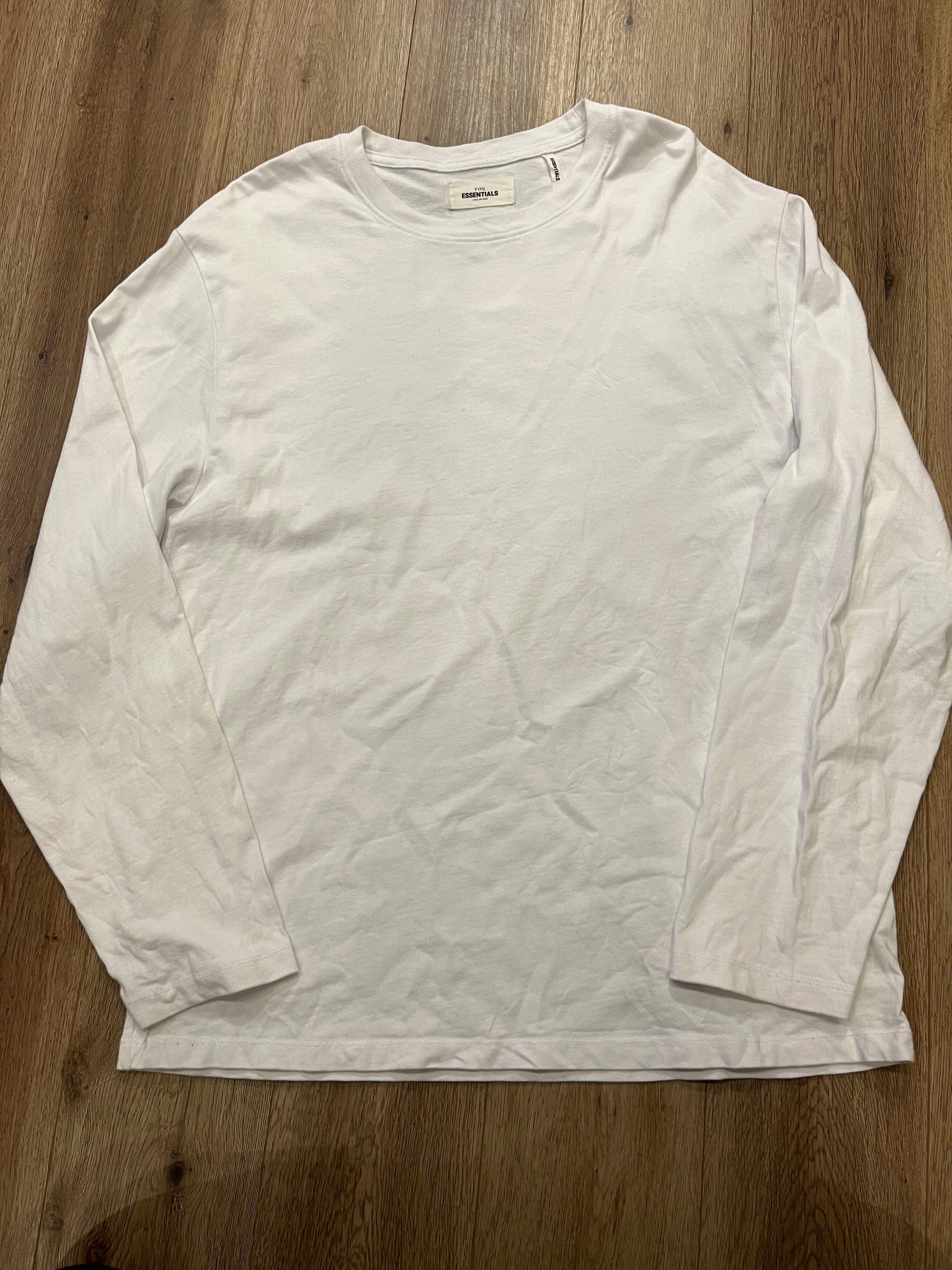 FEAR OF GOD Essentials Boxy Graphic Long Sleeve T-Shirt "White"