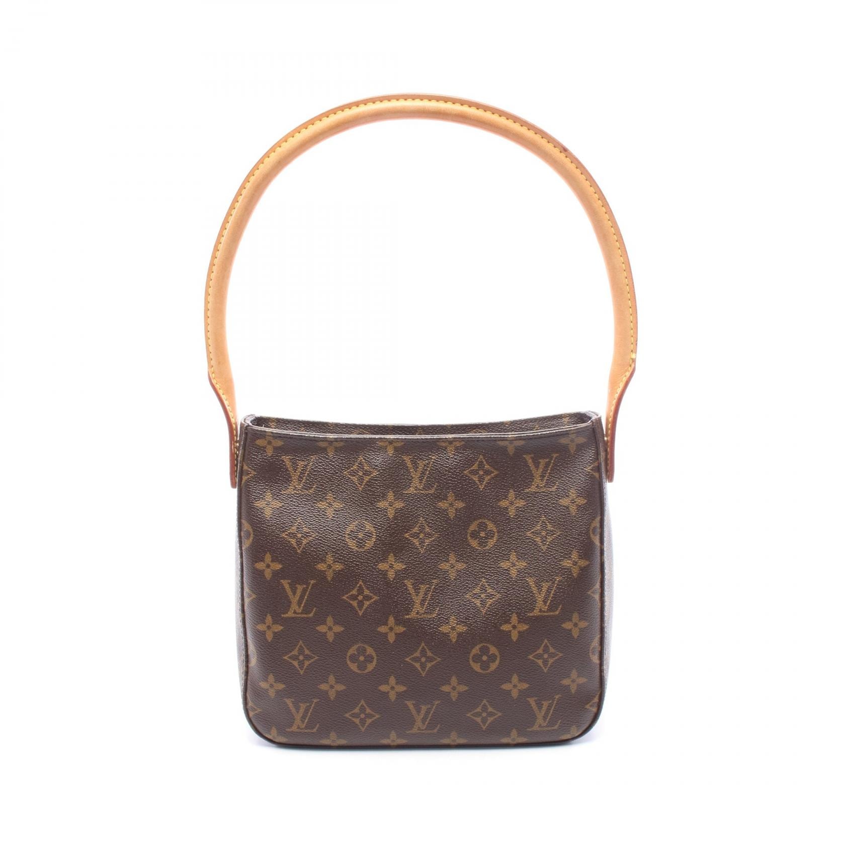 ルイ・ヴィトン LOUIS VUITTON ルーピングMM ショルダーバッグ バッグ PVCコーティングキャンバス レザー モノグラム レディース ブラウン系 M51146 【中古】