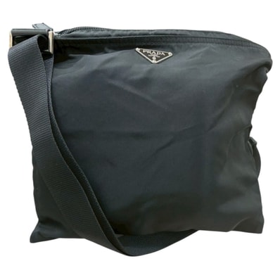 美品 PRADA プラダ 三角ロゴ テスート ブラック ナイロン ショルダーバッグ S1-00035 【中古】