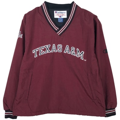 古着 90年代 チャンピオン Champion カレッジ Vネック ナイロンプルオーバー メンズM相当 ヴィンテージ/eaa634405