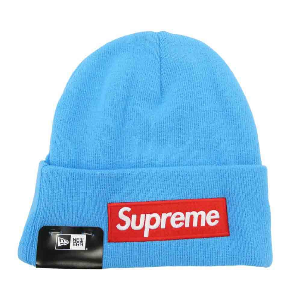 Supreme x NEW ERA Box Logo Beanie (25FW) "Cyan"
