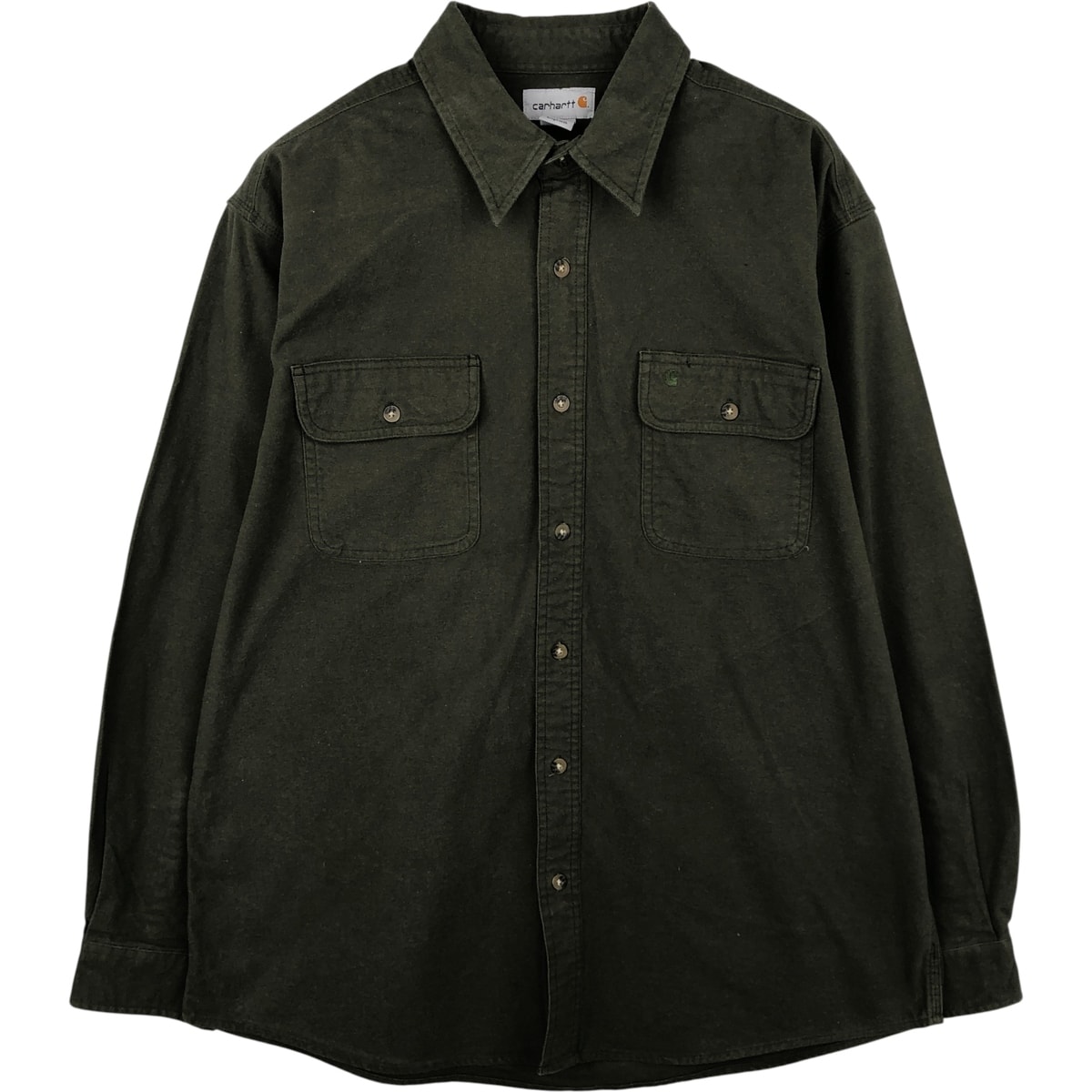 古着 カーハート Carhartt 長袖 シャモアクロスシャツ メンズXL相当/eaa614010