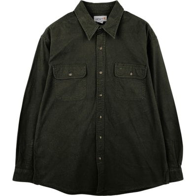 古着 カーハート Carhartt 長袖 シャモアクロスシャツ メンズXL相当/eaa614010