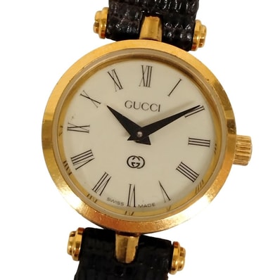 GUCCI グッチ シェリーライン クォーツ レディース 腕時計 ゴールド/ブラウン 正規品 / C638