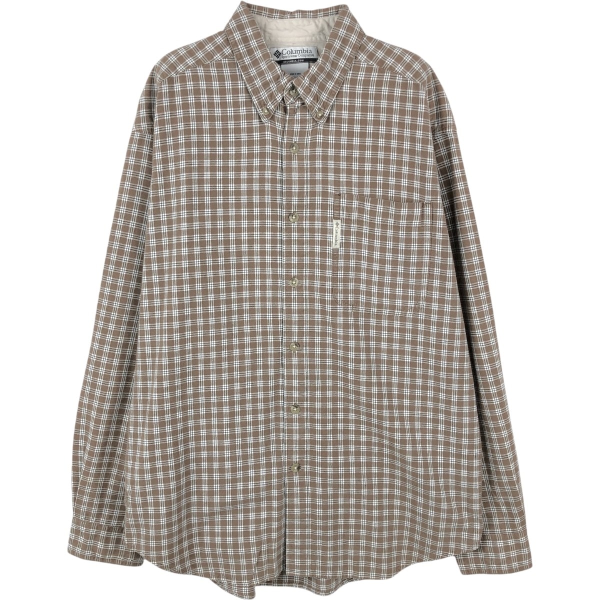 古着 00年代 コロンビア Columbia チェック柄 長袖 ボタンダウンチェックシャツ メンズM相当/eaa659924