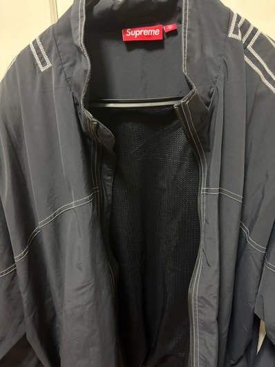 Supreme Spellout Embroidered Track Jacket "Black"