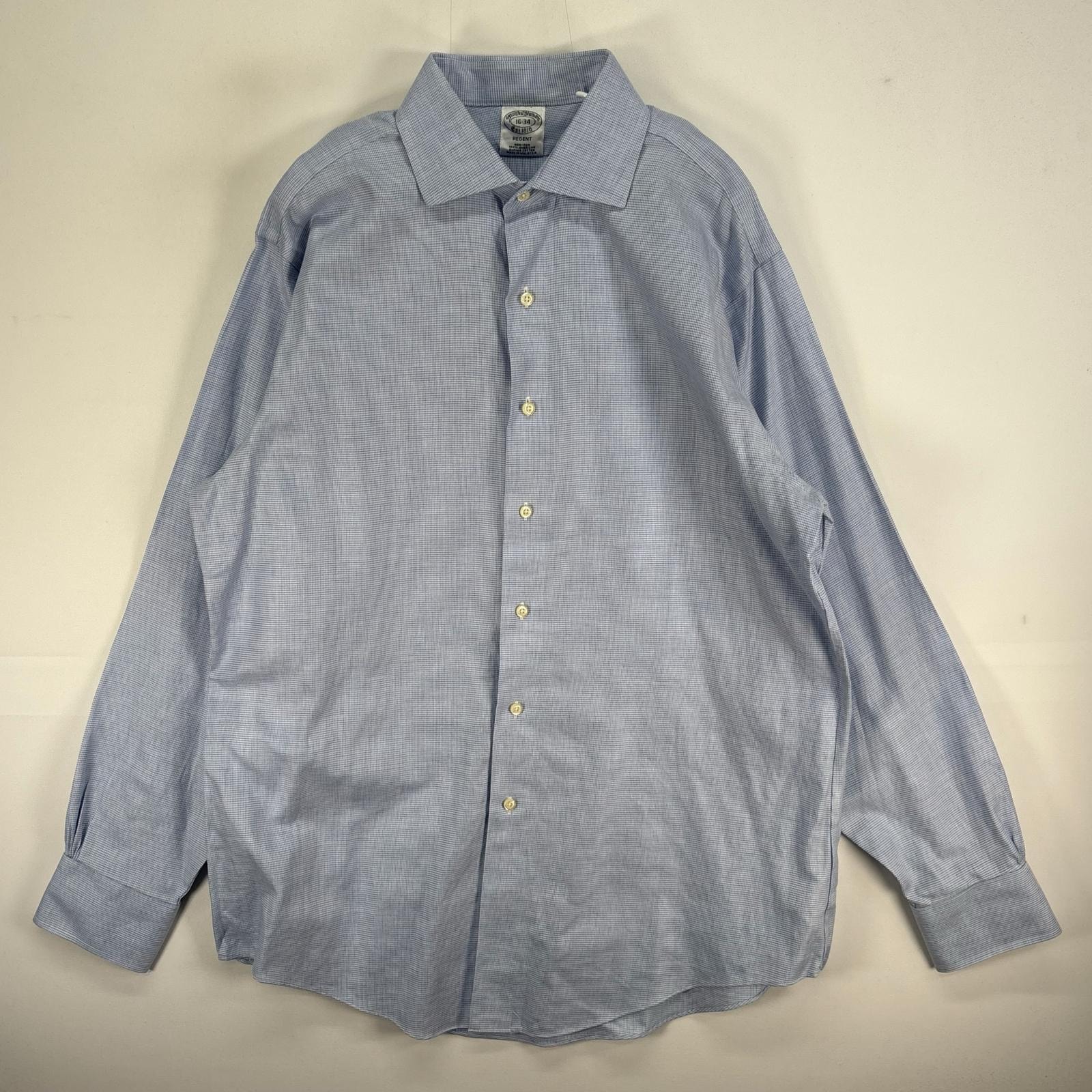 古着 ブルックスブラザーズ Brooks Brothers 長袖シャツ 千鳥格子 カラーステイ REGENT L ブルー系 チェック メンズ