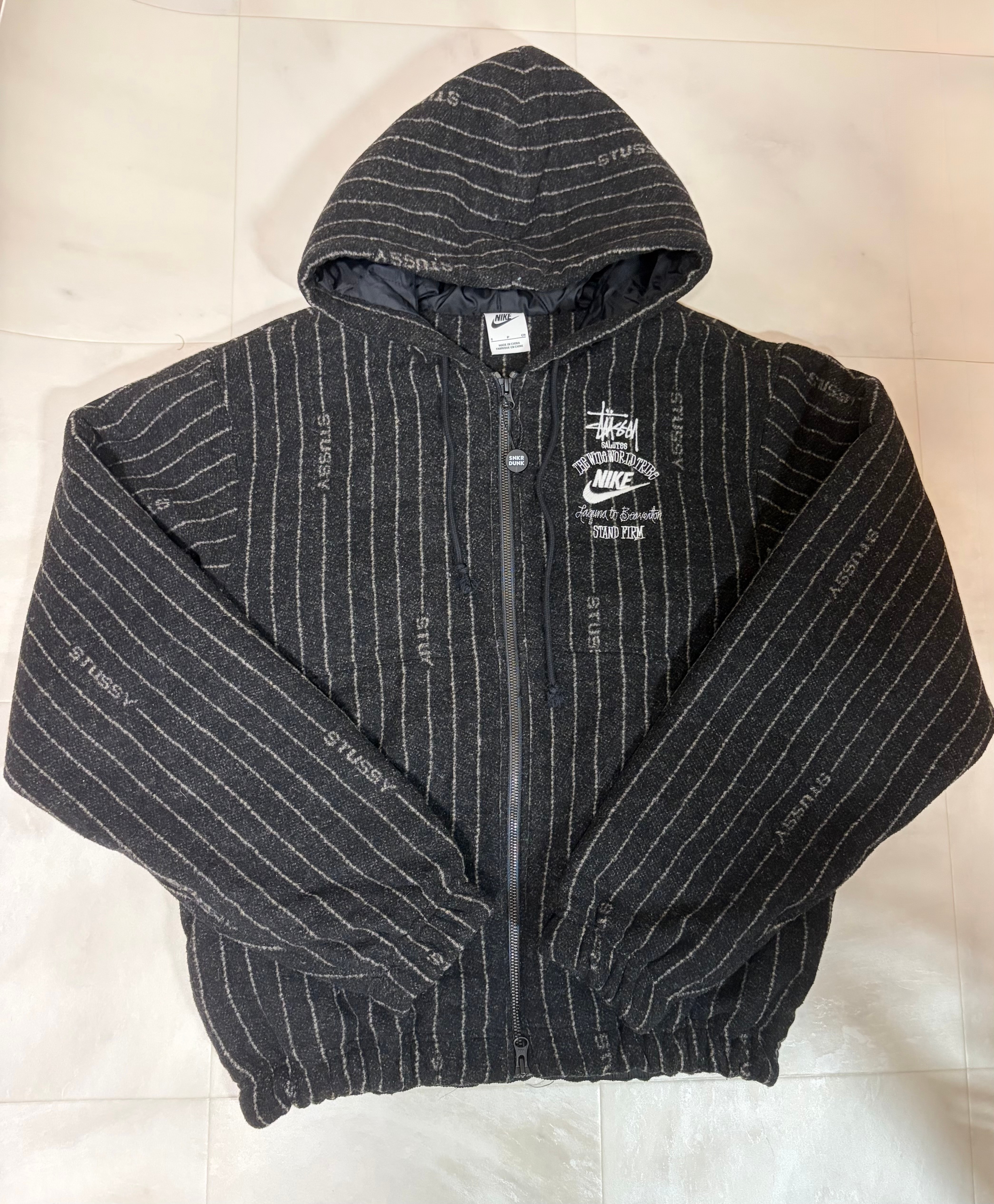 Stussy x Nike Striped Wool Jacket 