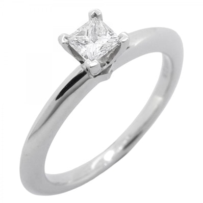 【6jdb0427-36】ティファニー リング ソリティア 1PD Pt950 プラチナ ダイヤモンド 0.20ct 8号【中古】レディース