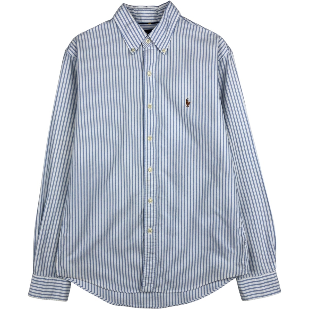 古着 ラルフローレン Ralph Lauren SLIM FIT スリムフィット 長袖 ボタンダウンストライプシャツ レディースM相当/eaa631834