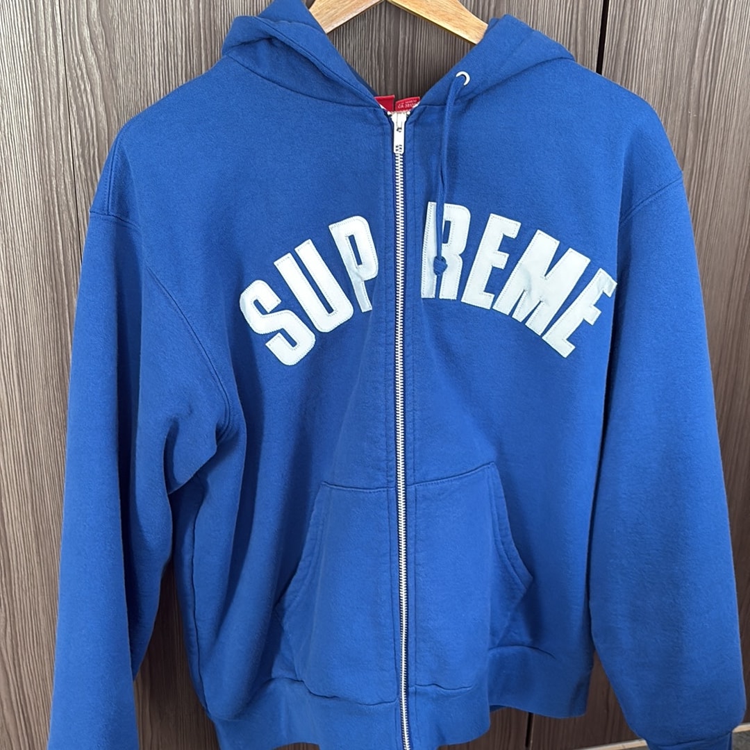 Supreme Arc Thermal Lined Zip Up Hooded Sweatshirt "Royal"