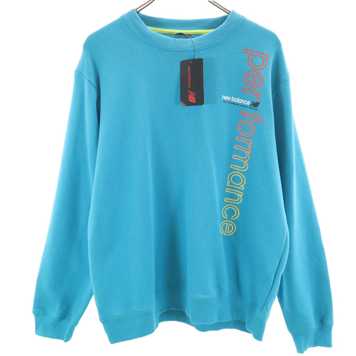 未使用 NEW BALANCE ニューバランス 長袖 スウェット トレーナー L 水色