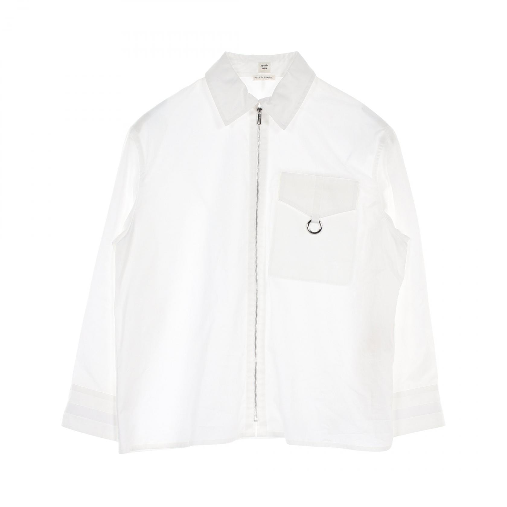 エルメス HERMES セリエボタン 衣料品 トップス コットン ホワイト レディース ホワイト系 【中古】