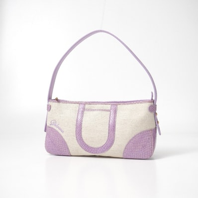 DELVAUX デルヴォー ハンドバッグ キャンバス × パイソン ミニバッグ 鞄 ブランド古着【中古】20260617/RA9875