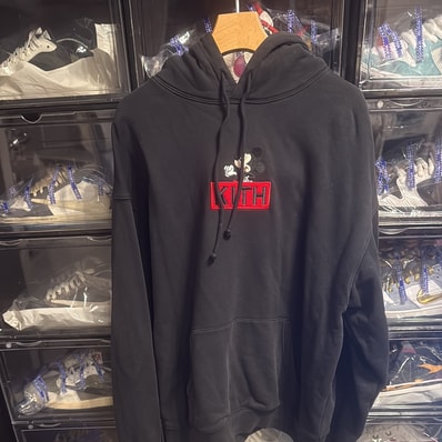 Kith x Disney Mickey & Friends Cyber Monday Mickey Classic Logo Hoodie "Black" KHM031774-001