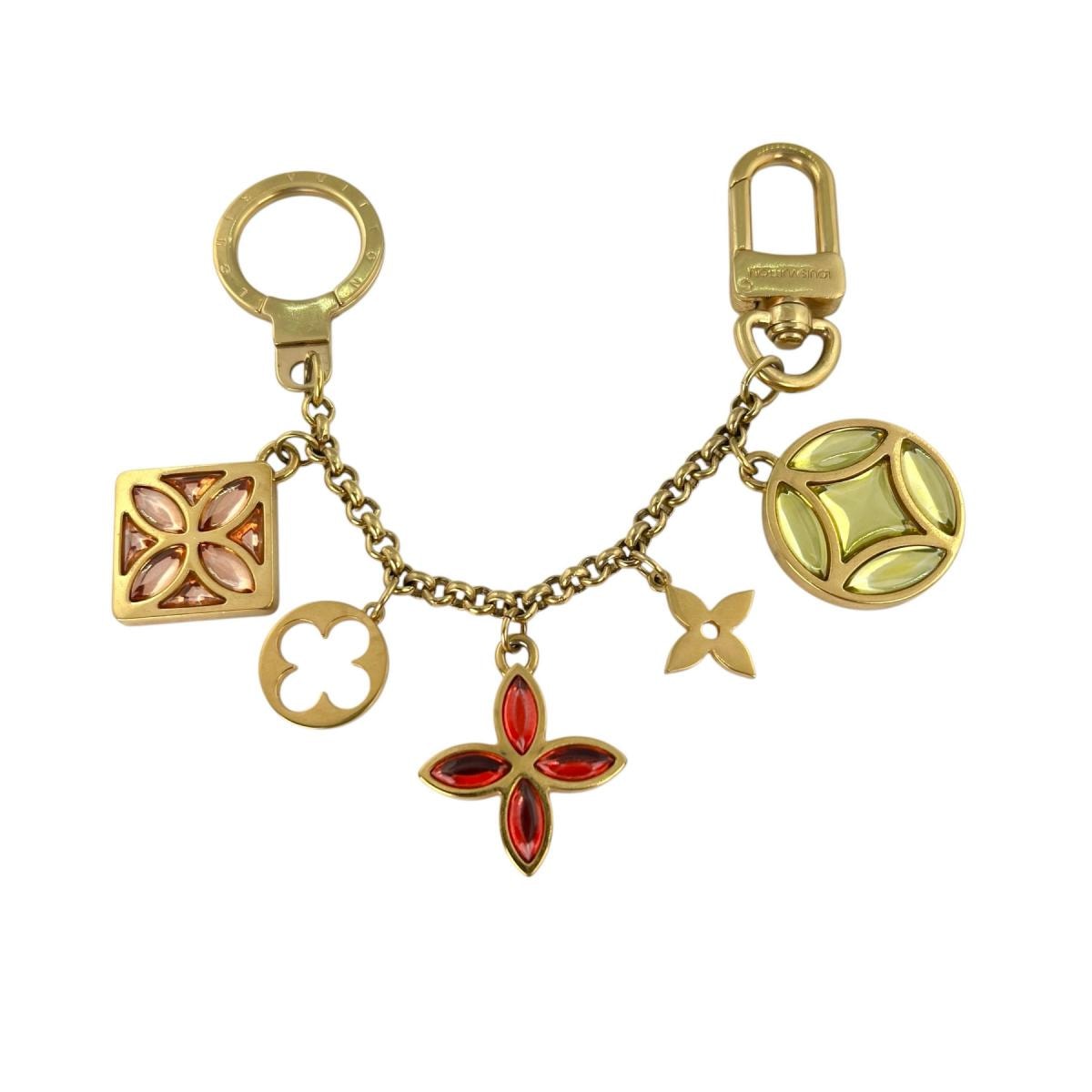 ルイヴィトン LOUIS VUITTON ポルト クレ シェンヌ M66783 アイスフラワー キーホルダー