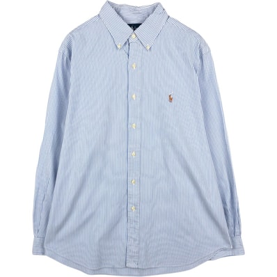 古着 ラルフローレン Ralph Lauren CLASSIC FIT クラシックフィット 長袖 ボタンダウンストライプシャツ メンズL相当/eaa677991