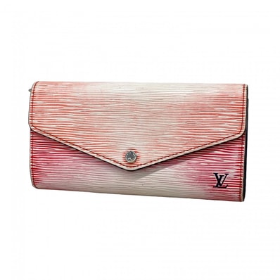 【6dd4660-k】ルイヴィトン 長財布 エピ・デニム ポルトフォイサラ M64073 デニムルージュ【中古】レディース