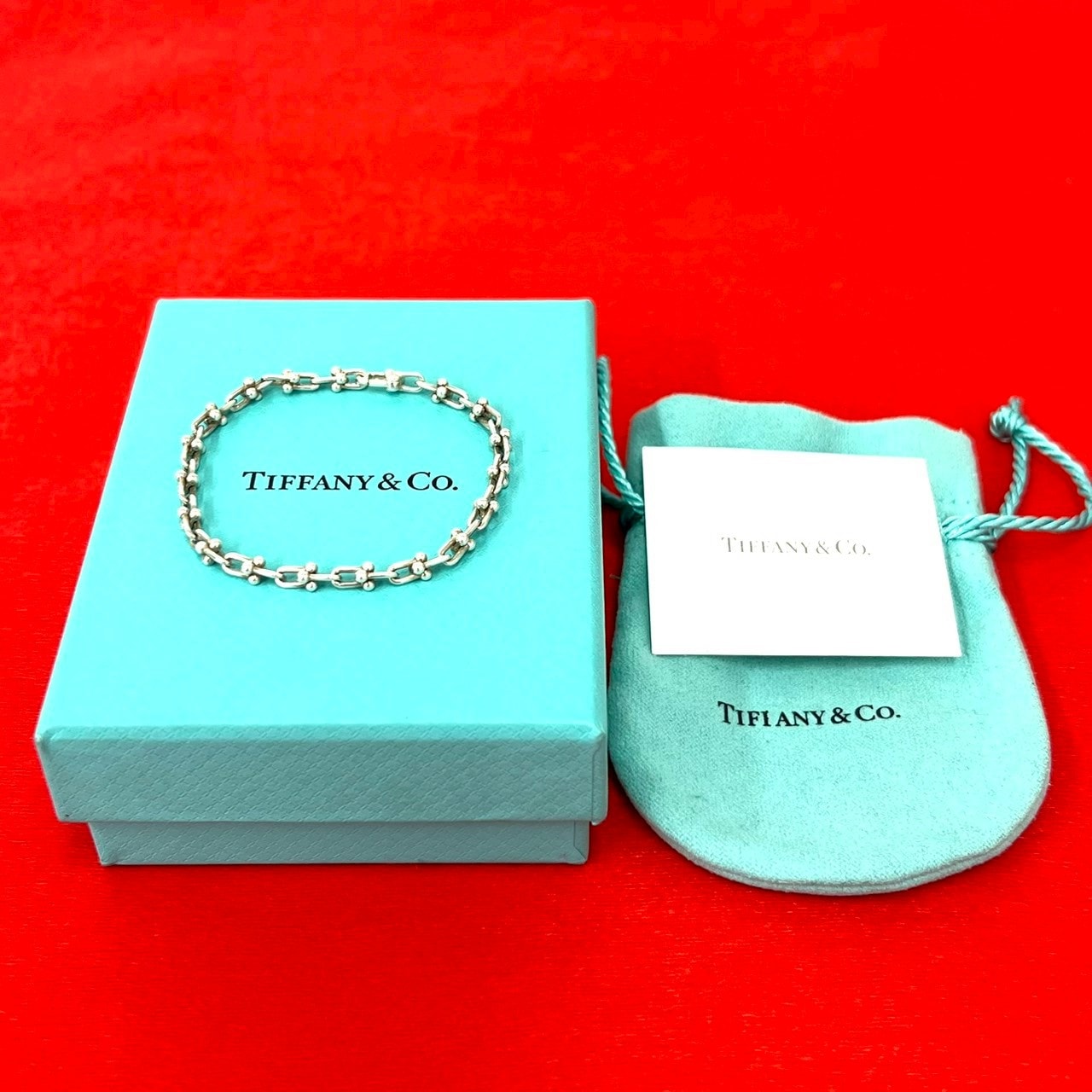 TIFFANY&Co. ティファニー ハードウェア マイクロリンク ブレスレット シルバー925 ブレスレット シルバー
 l2163