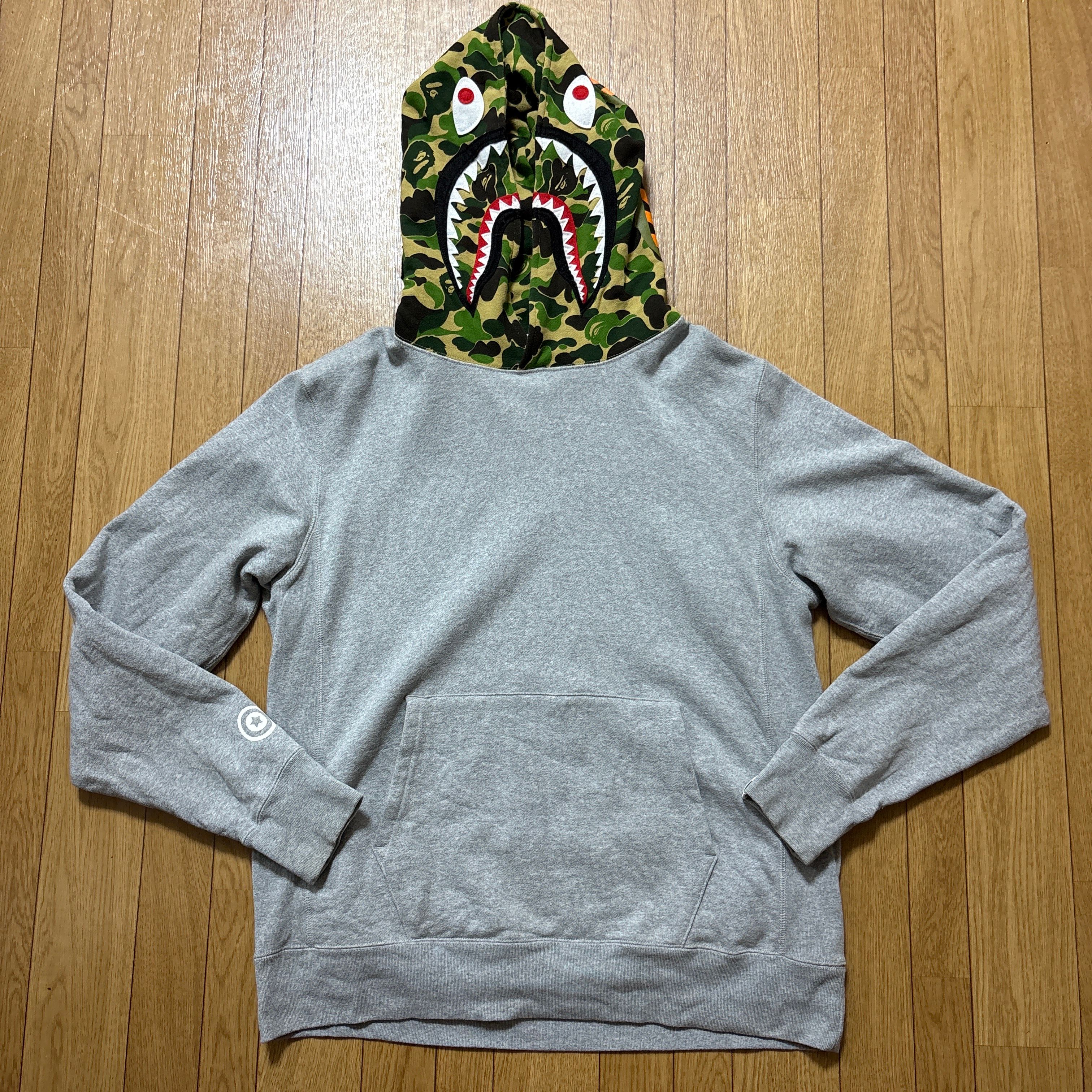bape shark hoodie abc camoシャーク　パーカー　エイプ