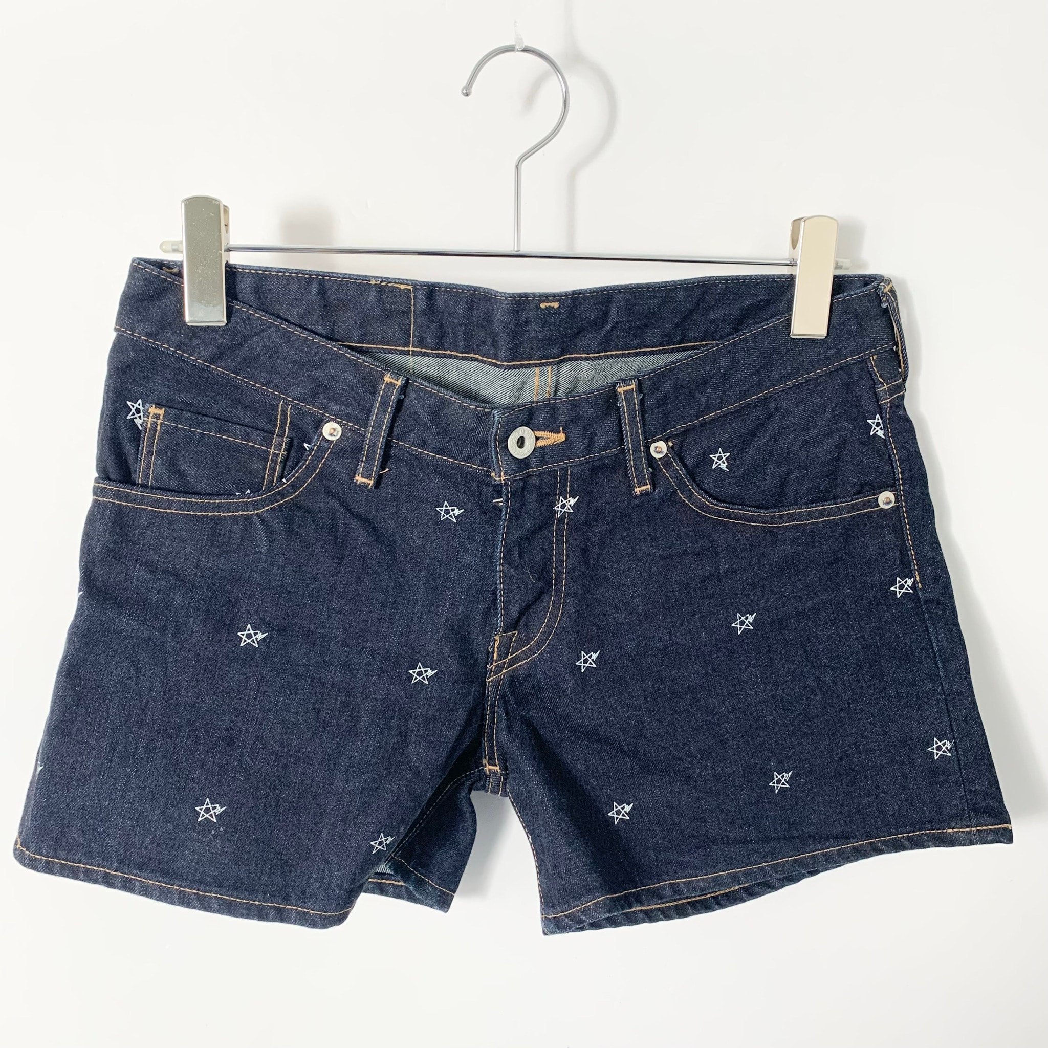 A BATHING APE denim shorts "Indigo"