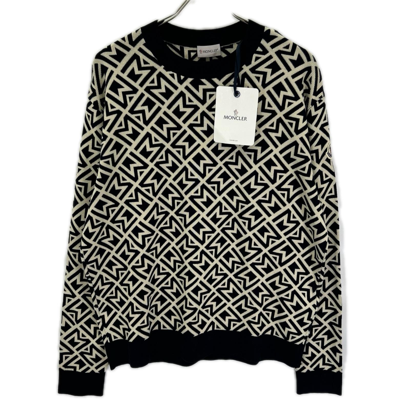 モンクレール 24SS GIROCOLLO TRICOT モノグラム ニットセーター L