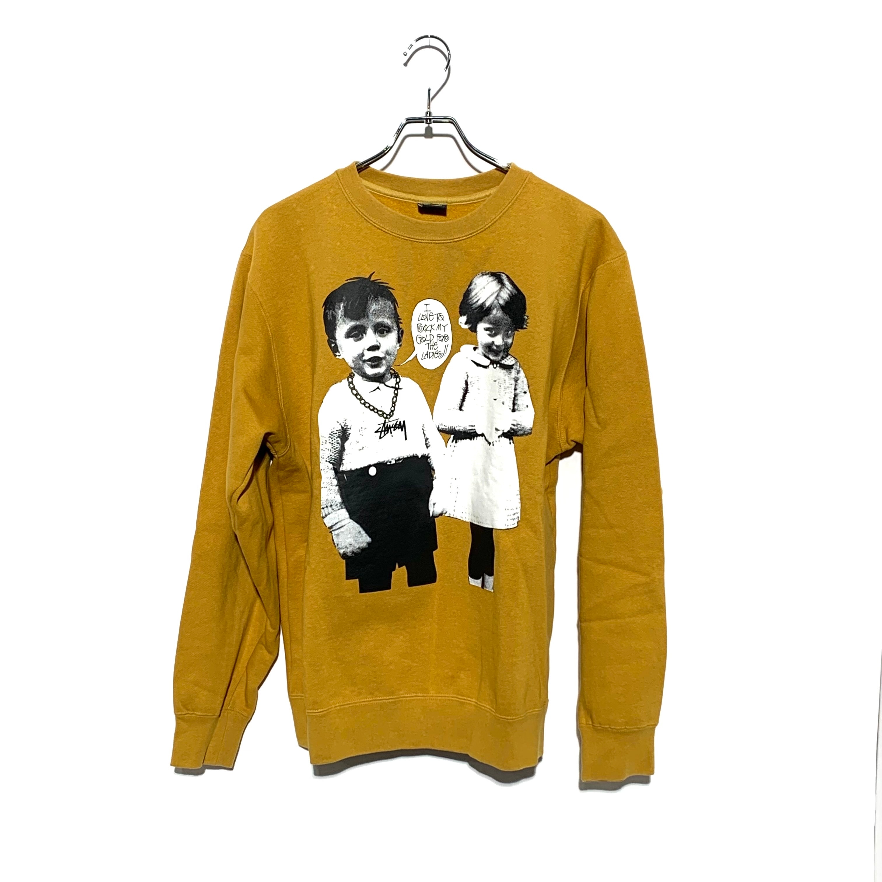 STUSSY Old kids print sweat yellow 