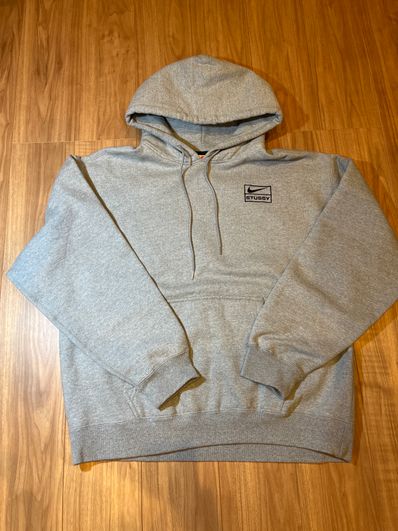 Stussy × Nike NRG Washed Hoodie (US Size) "Grey" DJ9488-063