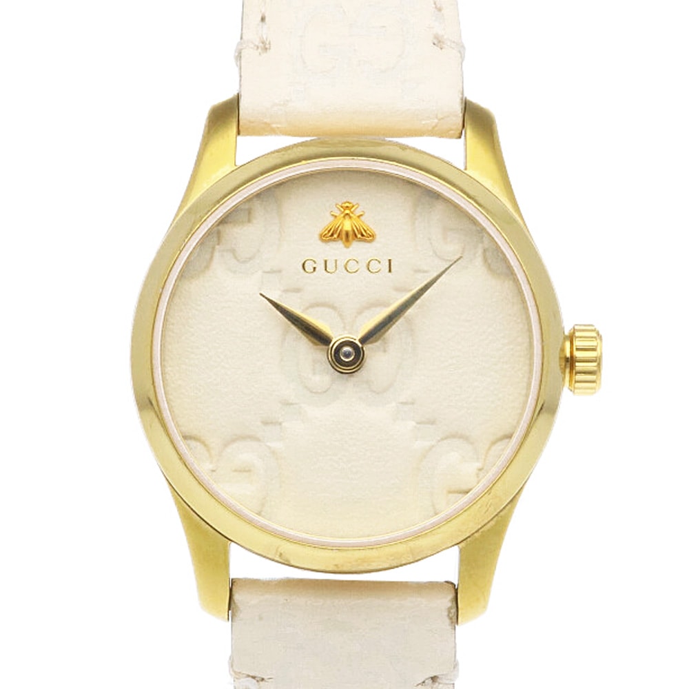 グッチ Gタイムレス 腕時計 時計 ステンレススチール 126.5 クオーツ レディース 1年保証 GUCCI  中古