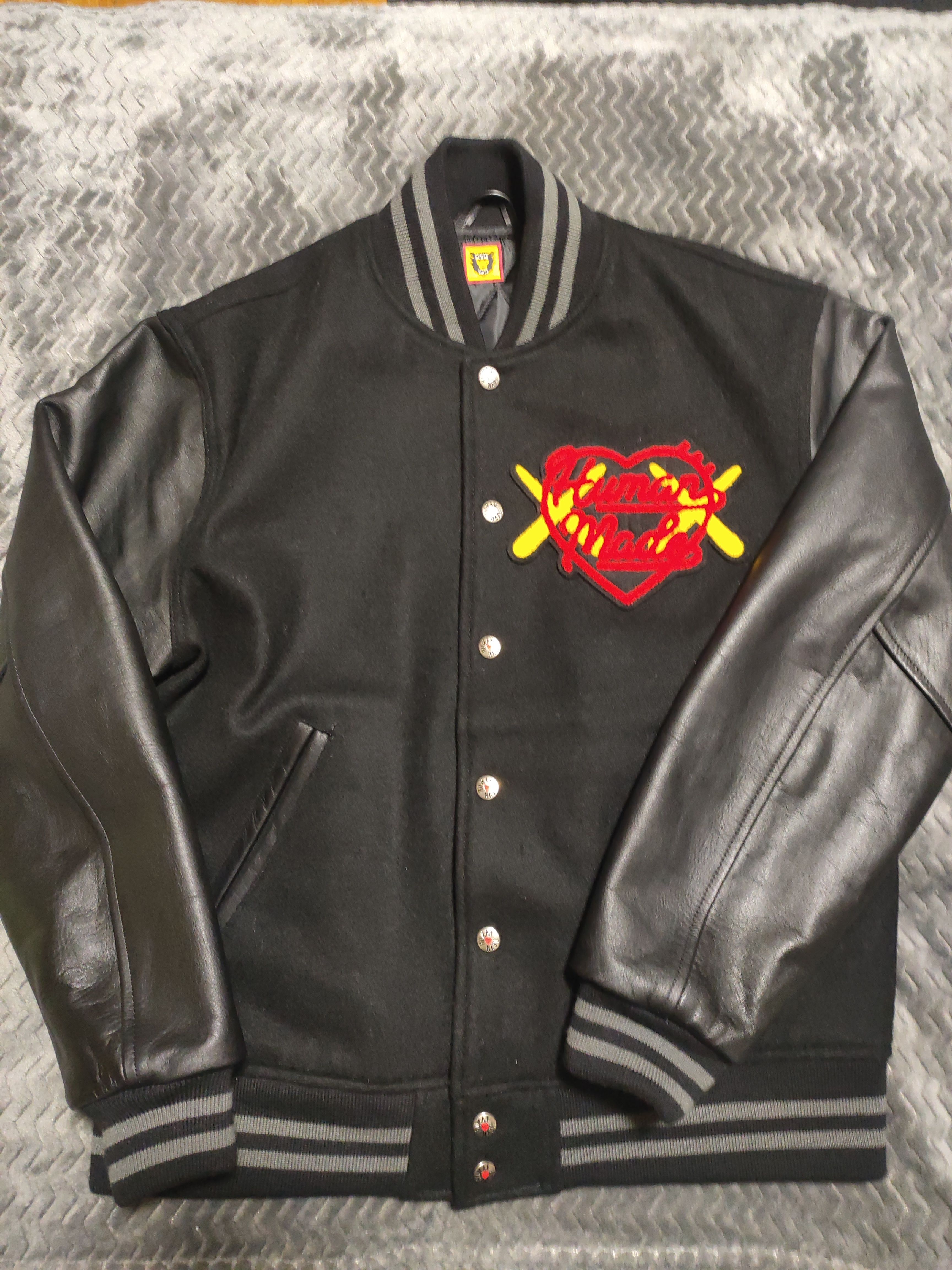 HUMAN MADE x KAWS Made Varsity Jacket #2 "Black"