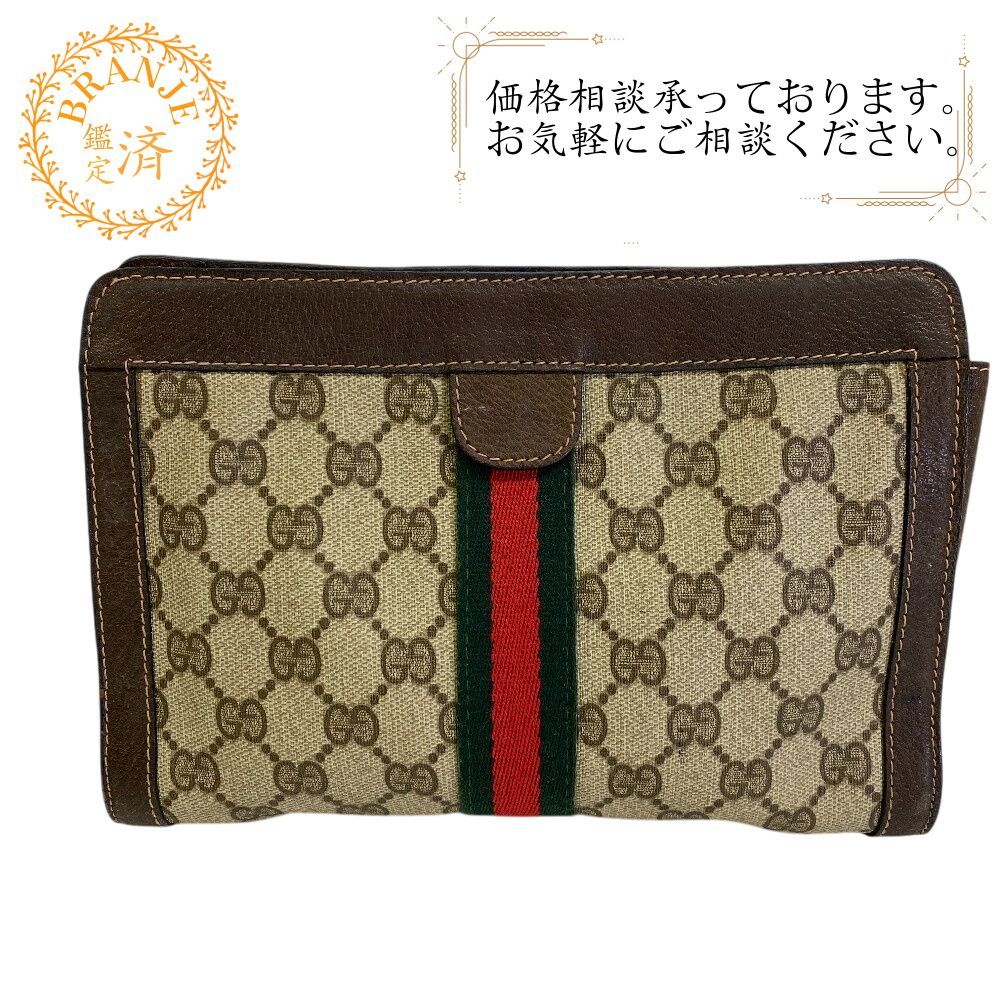 グッチ GUCCI セカンドバッグ シェリー オールドグッチ ブラウン