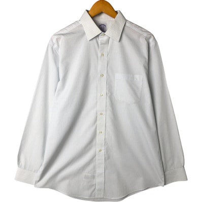 古着 ブルックスブラザーズ Brooks Brothers Est.1818 CLASSIC ワイドカラー 長袖 チェックシャツ メンズL相当/eaa544729