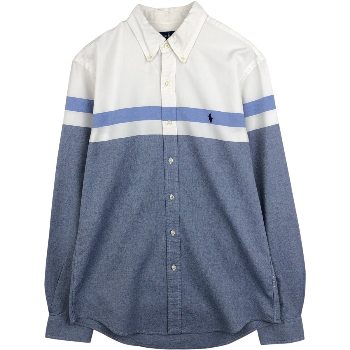 古着 ラルフローレン Ralph Lauren SLIM FIT スリムフィット 長袖 ボタンダウンシャツ メンズL相当/eaa631291