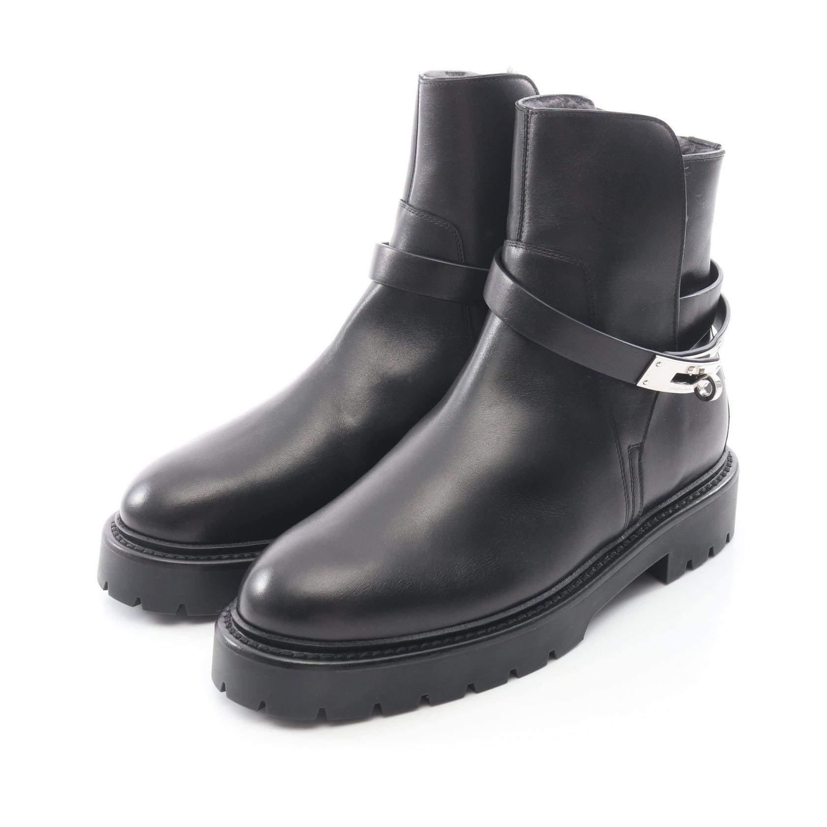 エルメス HERMES ヴェオ ケリーバックル アンクル ブーツ 靴 レザー レディース ブラック系 【中古】