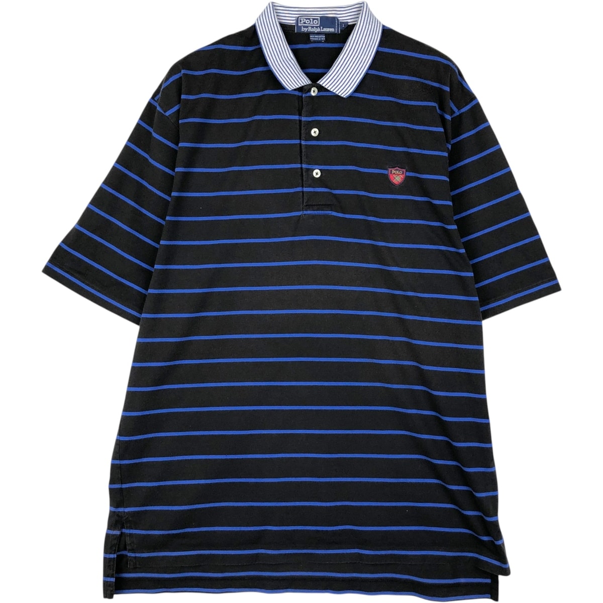 古着 ラルフローレン Ralph Lauren POLO by Ralph Lauren 半袖 ボーダー ポロシャツ メンズL相当/eaa622651
