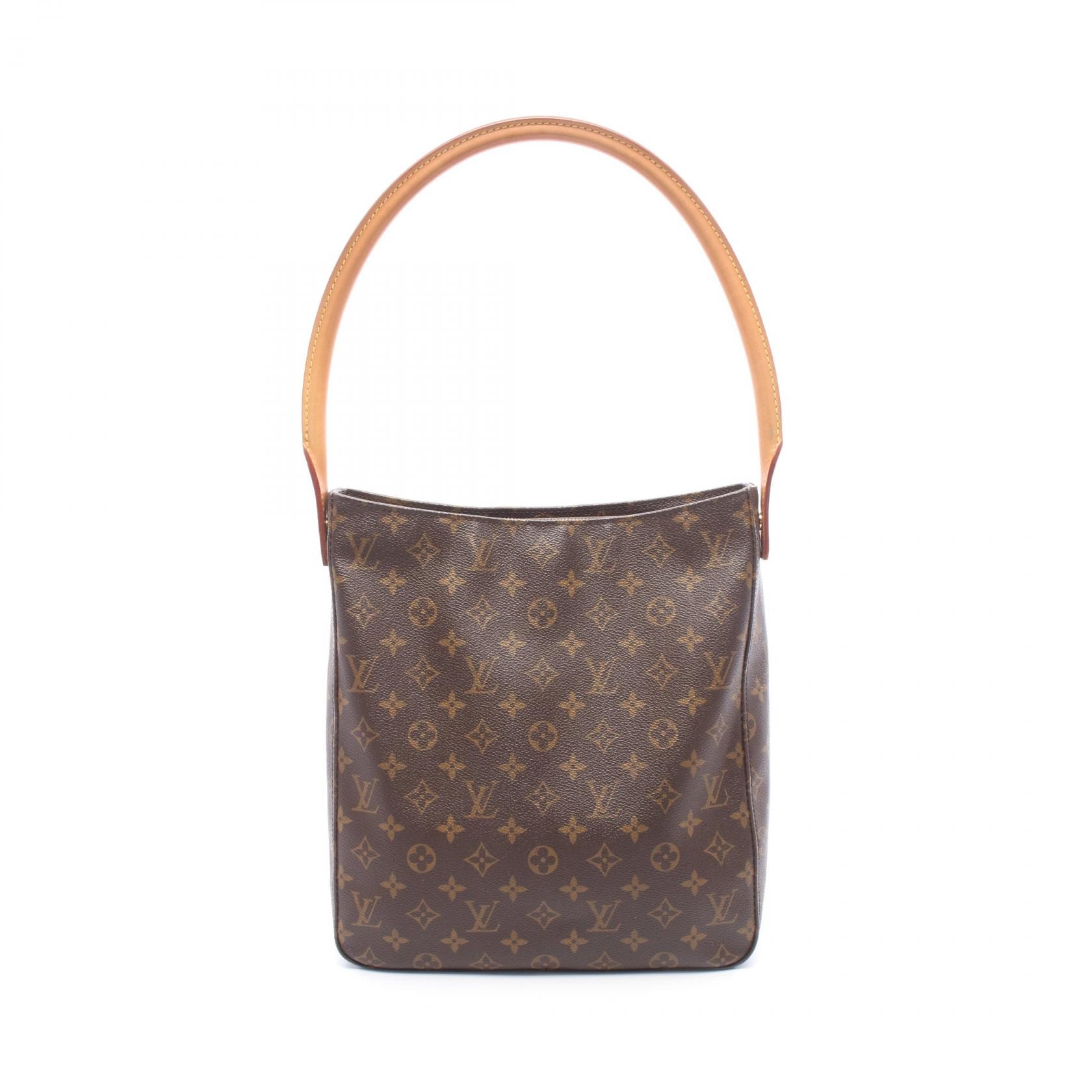 ルイ・ヴィトン LOUIS VUITTON ルーピングGM モノグラム ショルダーバッグ バッグ PVCコーティングキャンバス レザー レディース ブラウン系 M51145 【中古】