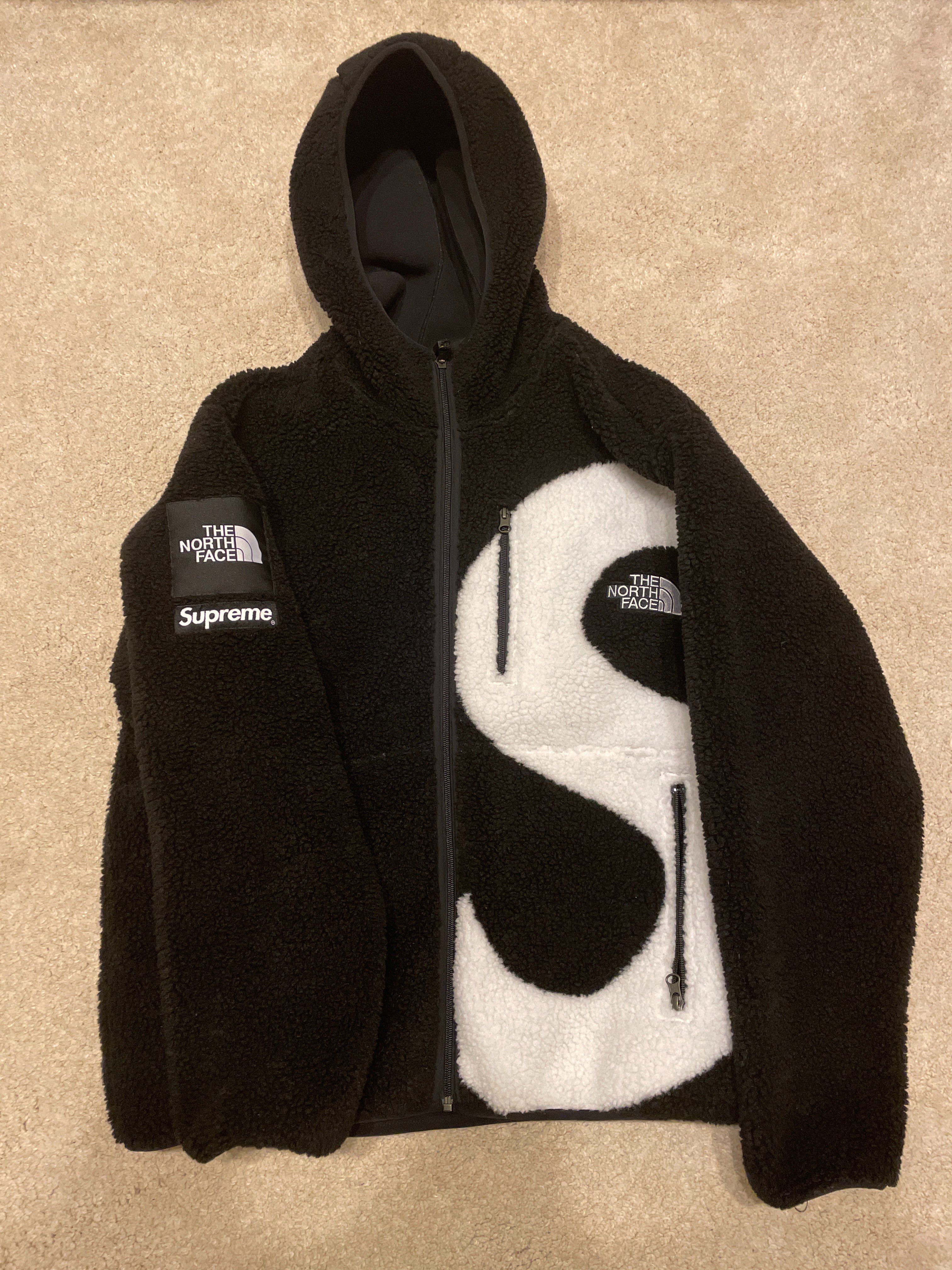 Supreme x The North Face S Logo Hooded Fleece Jacket "Black"
