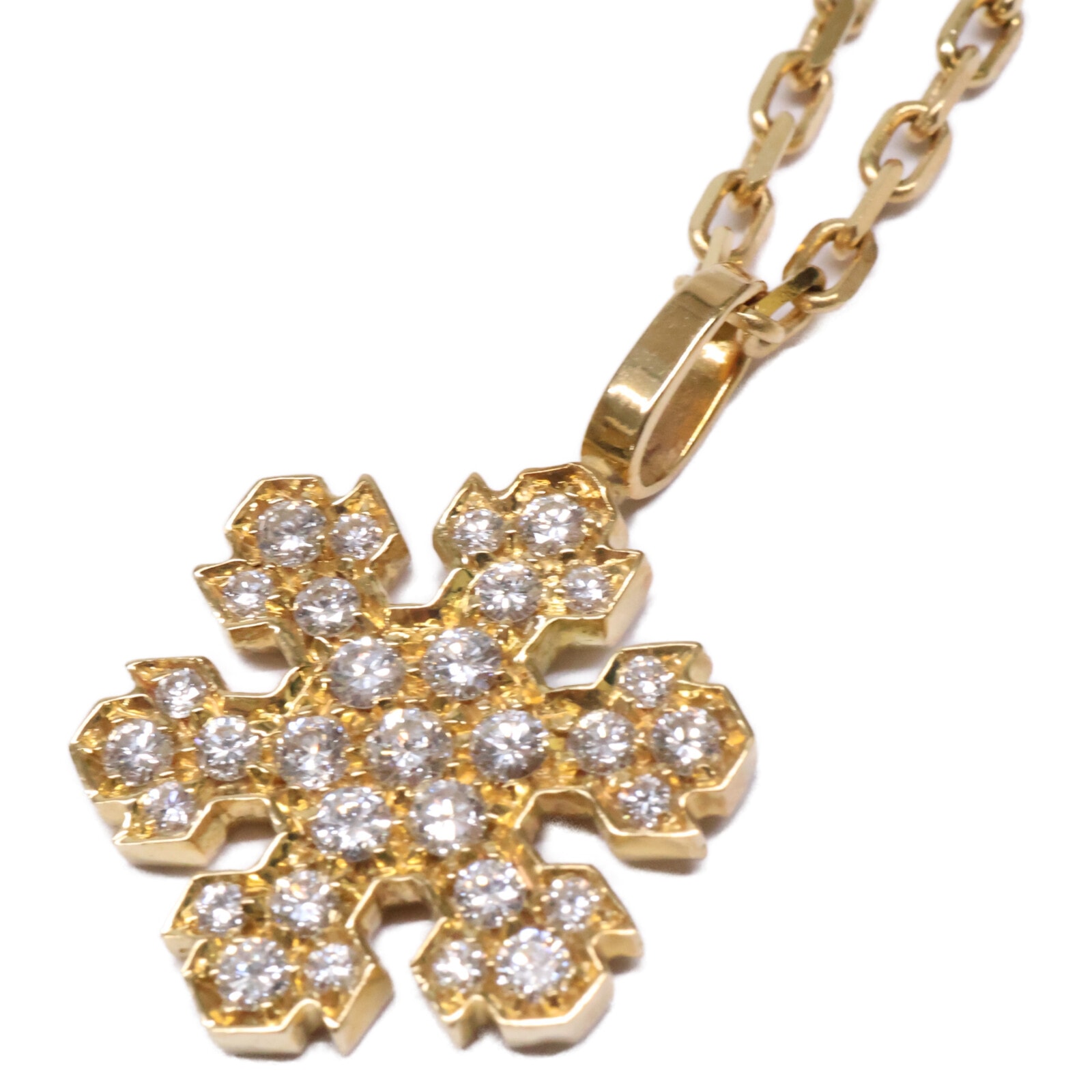 ブルガリ 750YG スノーフレーク ダイヤモンド