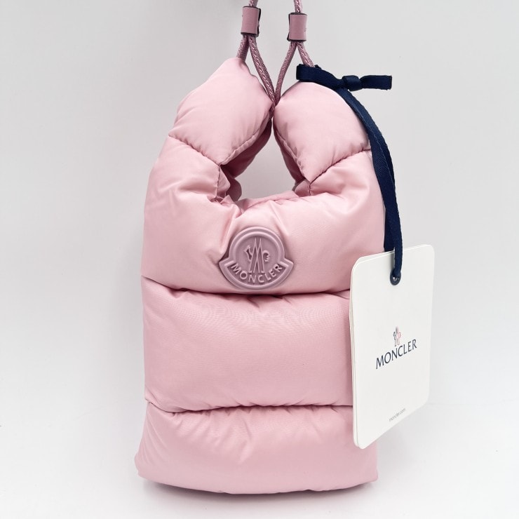 MONCLER(モンクレール)LEGERE TOTE SMALL キルティング ショルダーバッグ ピンク ナイロン ダウン ユニセックス【中古】