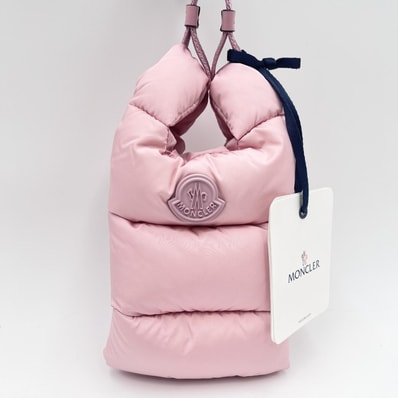 MONCLER(モンクレール)LEGERE TOTE SMALL キルティング ショルダーバッグ ピンク ナイロン ダウン ユニセックス【中古】