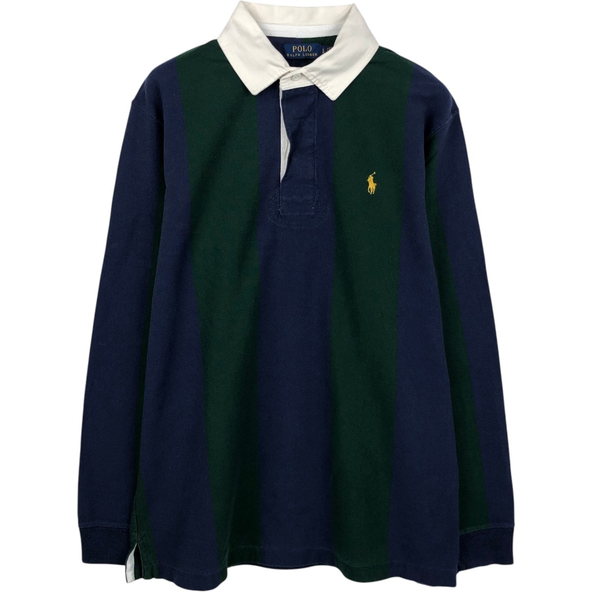 古着 ラルフローレン Ralph Lauren POLO RALPH LAUREN ストライプ柄 長袖 ラガーシャツ メンズL相当/eaa650996