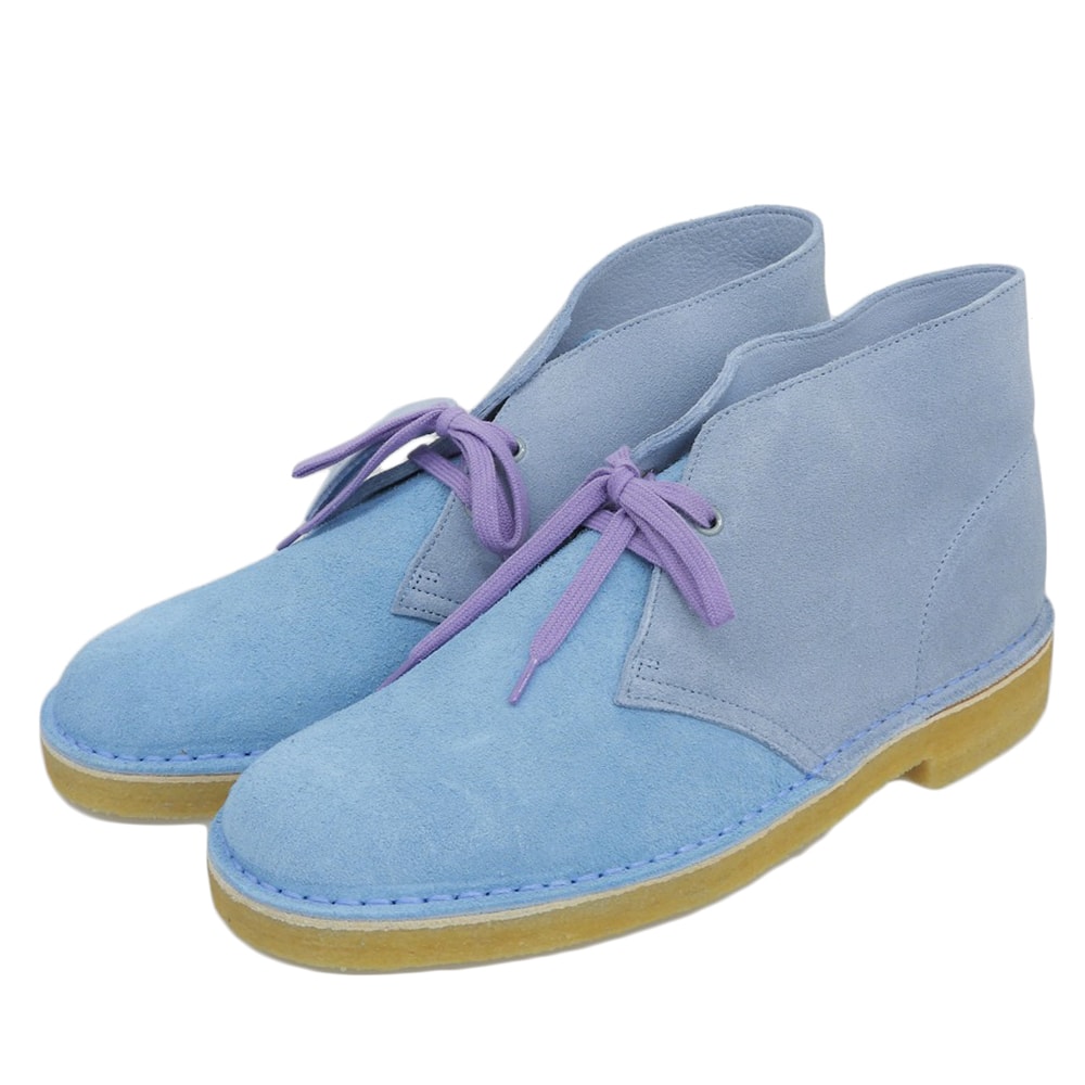 クラークス 新品同様 デザートブーツ シューズ メンズ ブルー 25.5cm 25.5