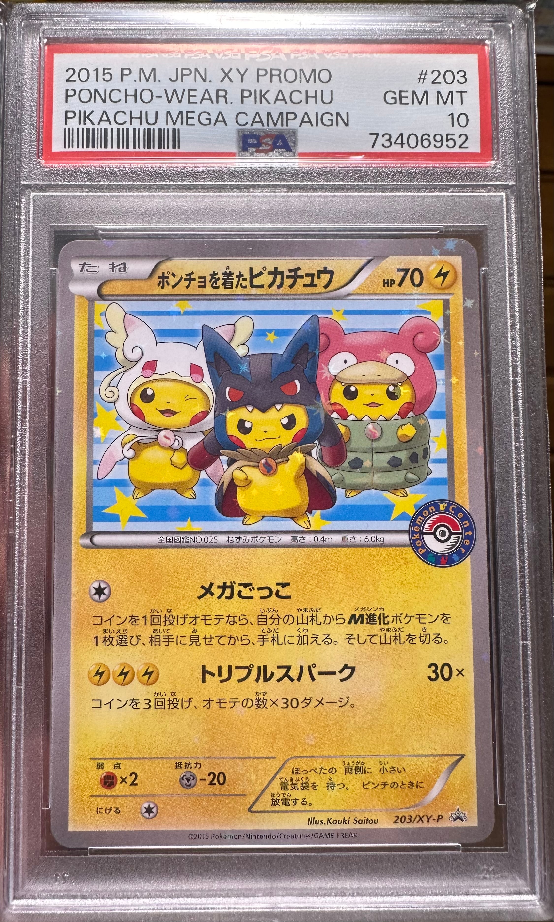 ポンチョを着たピカチュウ: プロモ (ポンチョピカチュウ) [XY-P 203/XY-P](プロモーションカード「XY-P」)