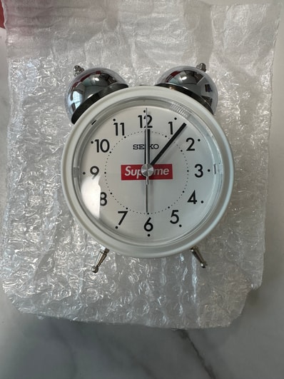 Supreme / Seiko Alarm Clock "White"