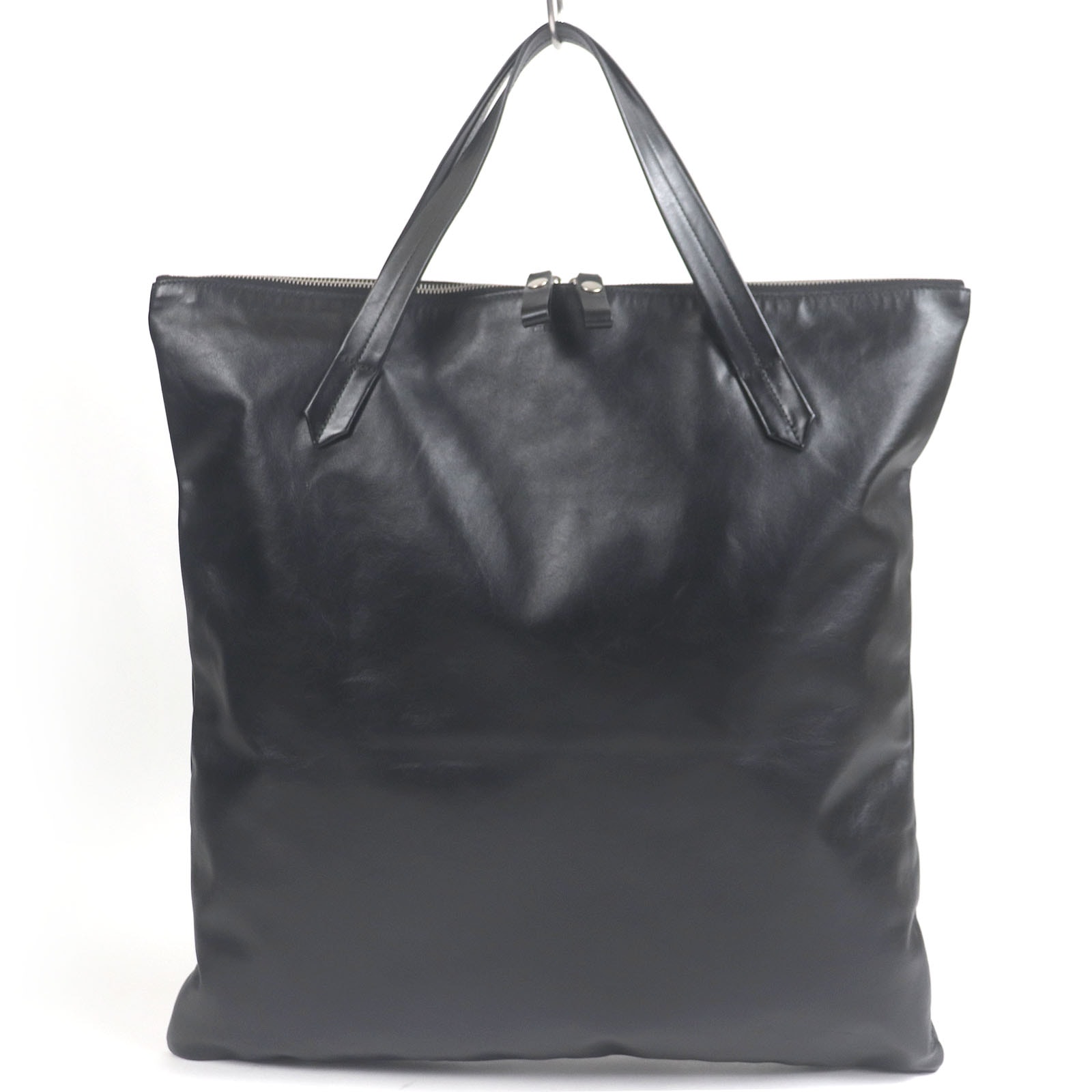 美品 ジルサンダー
 トートバッグ FLAT ZIP TOTE ブラック メンズ