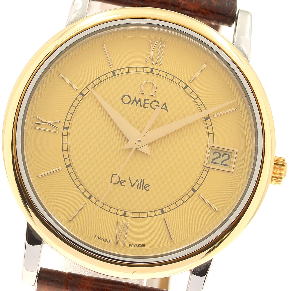 オメガ デビル デイト 7714.11.11 クォーツ メンズ 【中古】